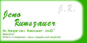 jeno rumszauer business card